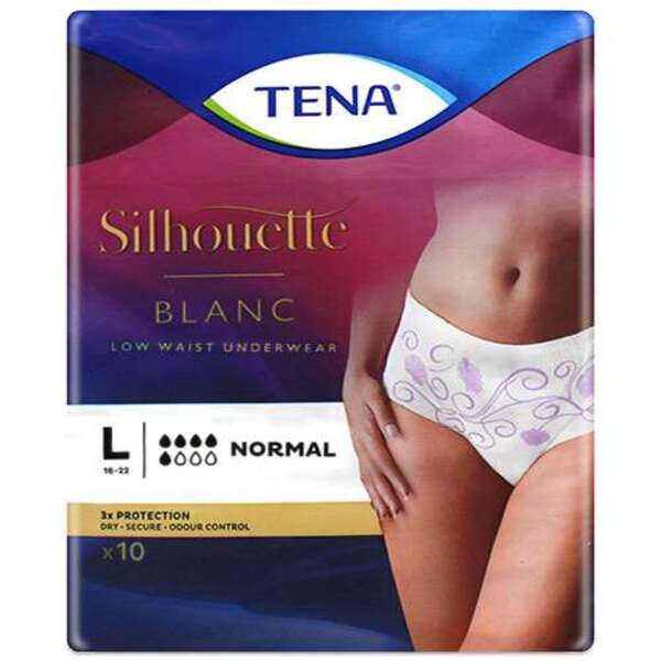  Tena Silhouette Blanc Normal Lady Pants Large 10 