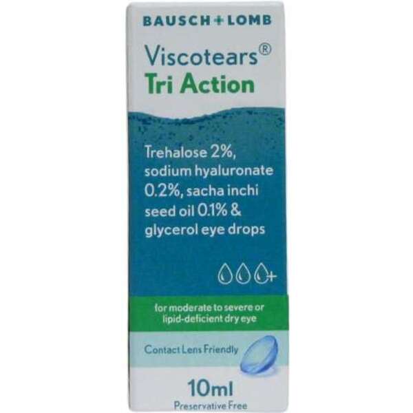  Viscotears Tri Action Eye Drops 10ml 