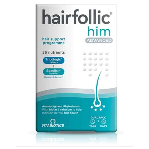  Vitabiotics Hairfollic Him Advanced 30 Tablets And 30 Capsules 