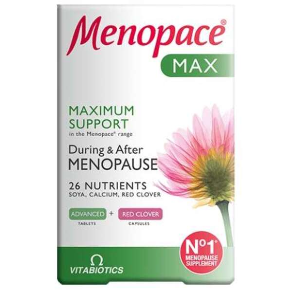  Vitabiotics Menopace Max Tablets 56 Capsules 28 