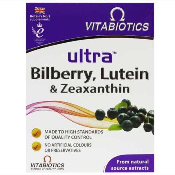  Vitabiotics Ultra Bilberry, Lutein & Zeaxanthin 30 Tablets 