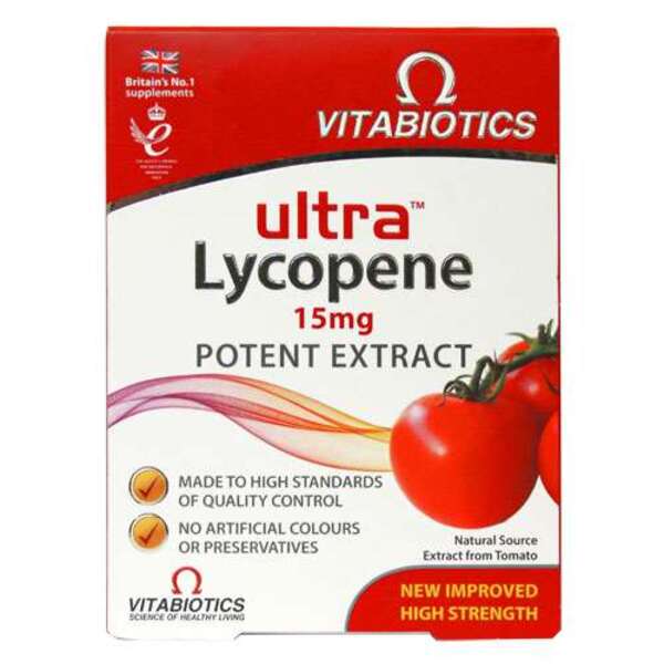  Vitabiotics Ultra Lycopene 15mg Potent Extract 30 Tablets 