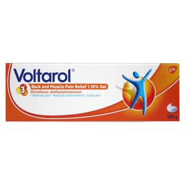  Voltarol Back And Muscle Pain Relief 1.16% Gel 100g 