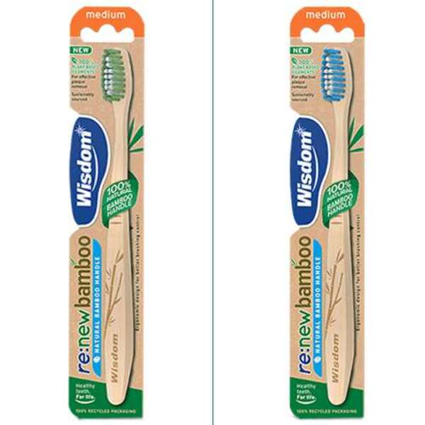  Wisdom Re:new Bamboo Toothbrush Medium 