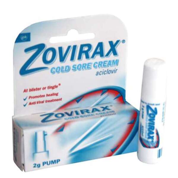  Zovirax Cold Sore Cream 2g Pump 