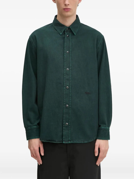  032c Button-fastening Denim Shirt - Green 