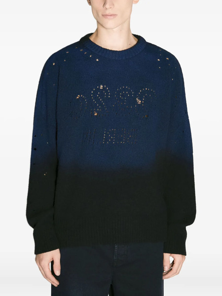  032c Dip-dye Cut-out Sweater - Black 