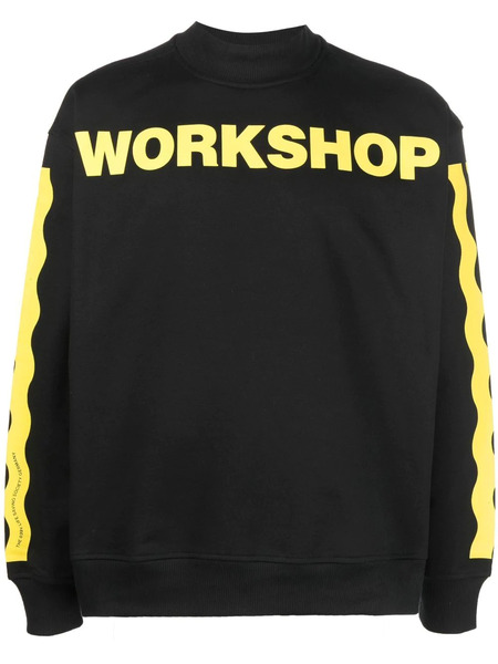  032c Graphic-print Long-sleeve Sweatshirt - Black 