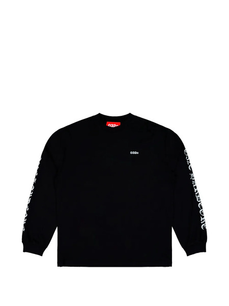 032c Lettering-print Long-sleeve Sweatshirt - Black 