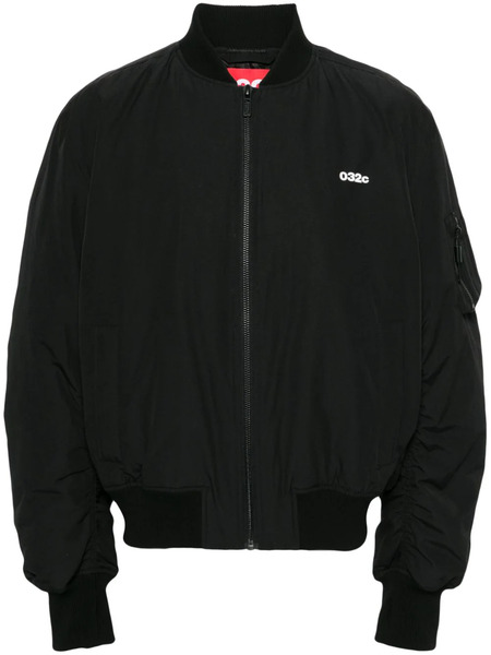  032c Logo-print Bomber Jacket - Black 