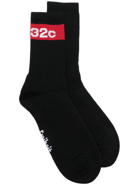  032c Logo-print Knit Socks - Black 