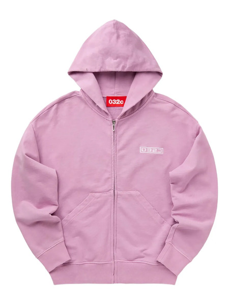  032c Zip-front Hoodie - Pink 