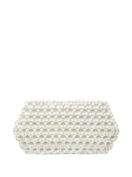  0711 Lizzie Beaded Clutch Bag - Neutrals 