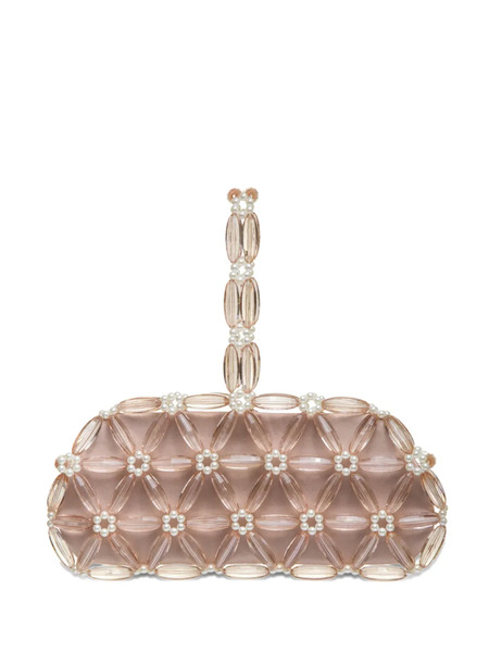  0711 Tebea Beaded Clutch Bag - Neutrals 