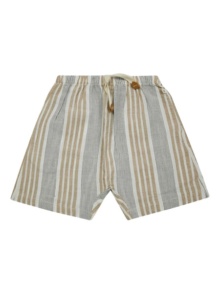  1 + In The Family Striped Drawstring Bermuda - Neutrals 