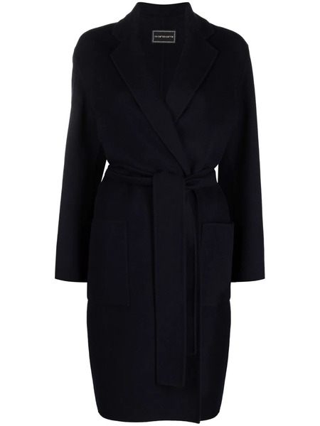  10 Corso Como Belted Single-breasted Coat - Blue 