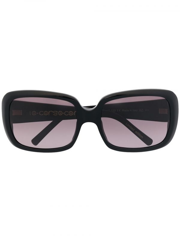  10 Corso Como Chunky Square Sunglasses - Black 