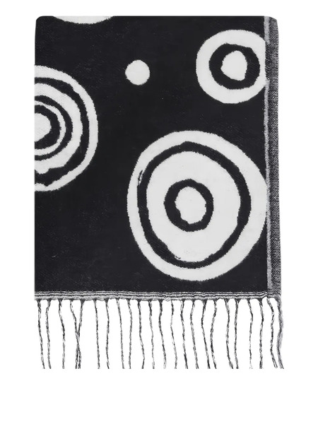  10 Corso Como Circle-pattern Reversible Blanket - Black 