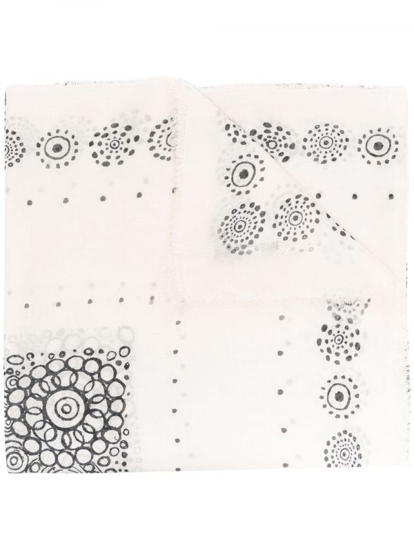  10 Corso Como Geometric Print Scarf - Neutrals 