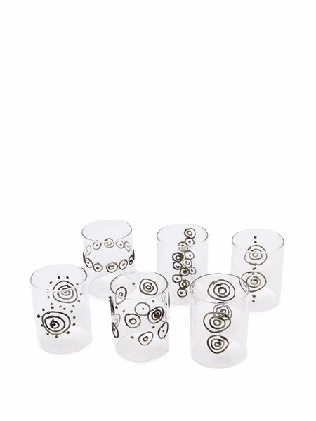  10 Corso Como Graphic-print Set Of Glasses - White 