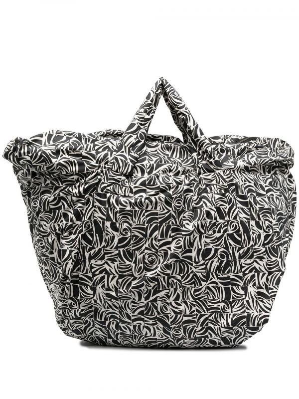  10 Corso Como Large Mosaic-print Tote Bag - Black 