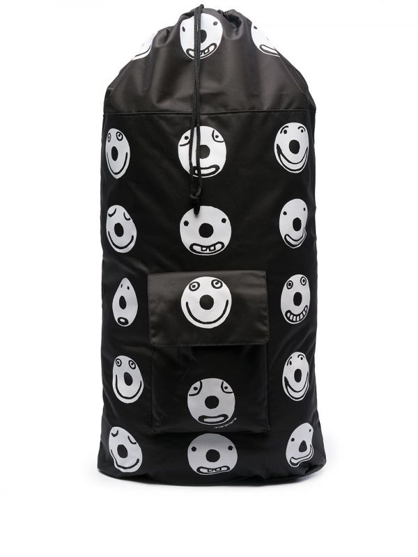  10 Corso Como Large Smile Print Backpack - Black 