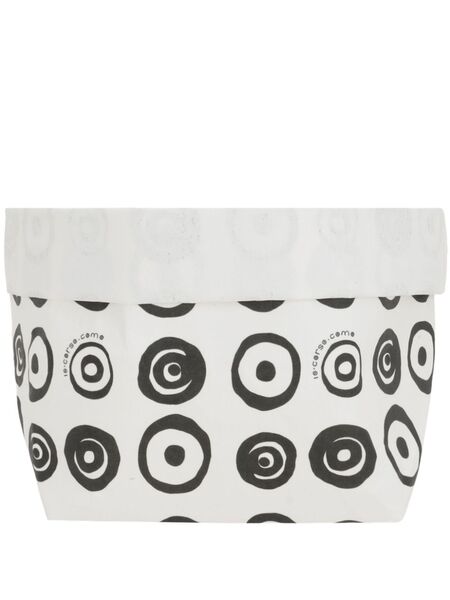  10 Corso Como Medium Circles-print Paper Basket (15cm) - White 