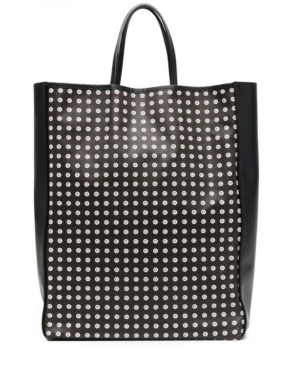  10 Corso Como Monogram Pattern Tote - Black 