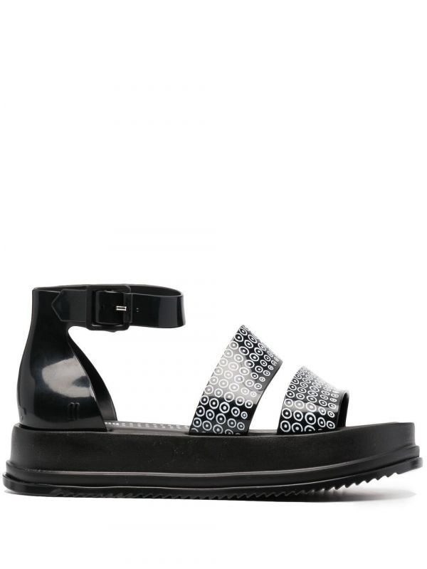  10 Corso Como Monogram-print Chunky Sandals - Black 
