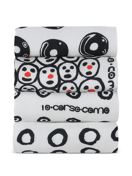  10 Corso Como Printed Towel (set Of Four) - White 
