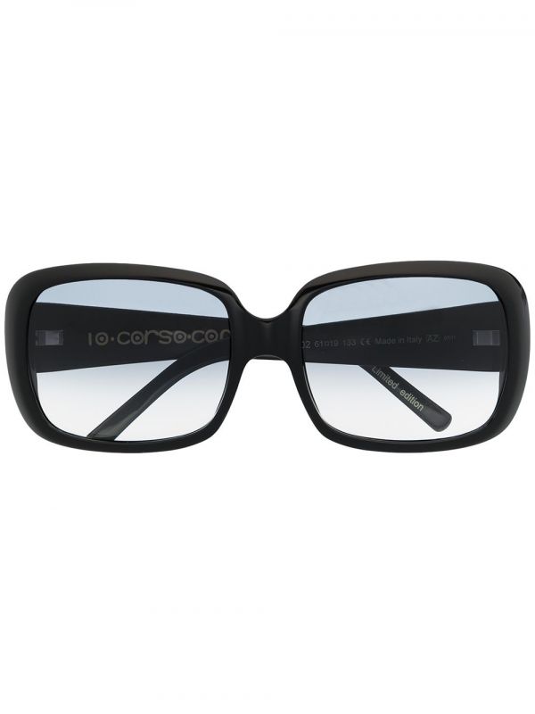  10 Corso Como Square-frame Sunglasses - Black 