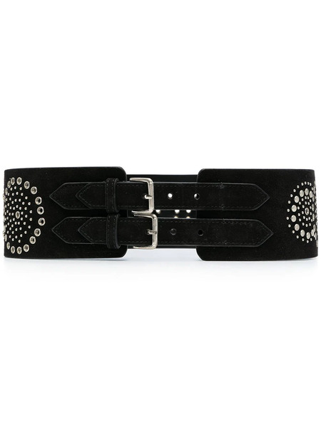  10 Corso Como Studded Suede Belt - Black 
