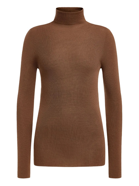  12 Storeez Ribbed Turtleneck Sweater - Brown 