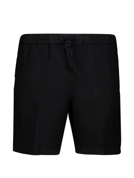  120% Lino Drawstring Bermuda Shorts - Black 