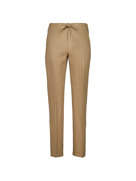  120% Lino Drawstring Linen Trousers - Neutrals 
