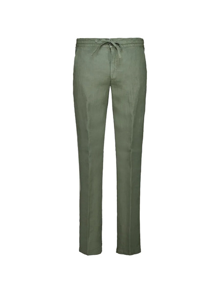  120% Lino Drawstring Trousers - Green 