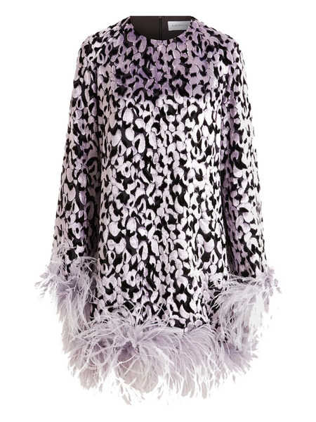  16arlington Hodi Feather Devoré Dress - Purple 