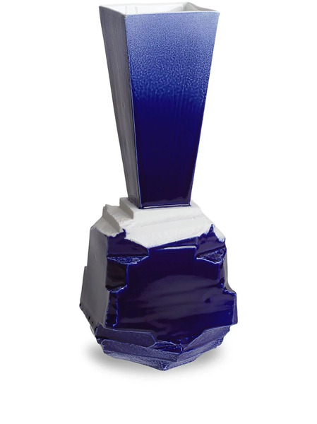  1882 Ltd Stegreif Glazed-finish Vase (30cm) - Blue 