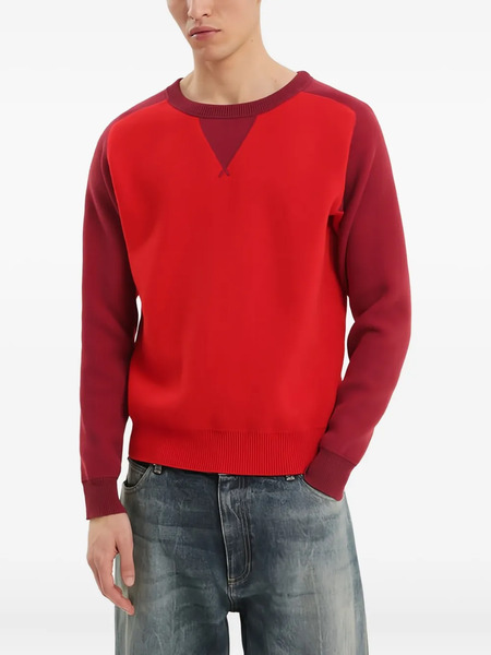  1989 Studio Crew-neck Panelled Sweater - Red 