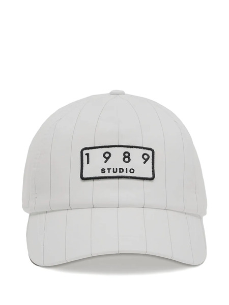  1989 Studio Striped Logo-patch Cotton Cap - White 