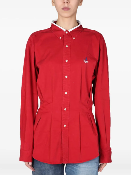 1/off Buttoned Pleated Shirt - Red 