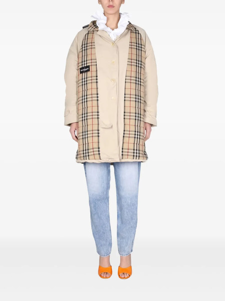  1/off Check Pattern Coat - Neutrals 