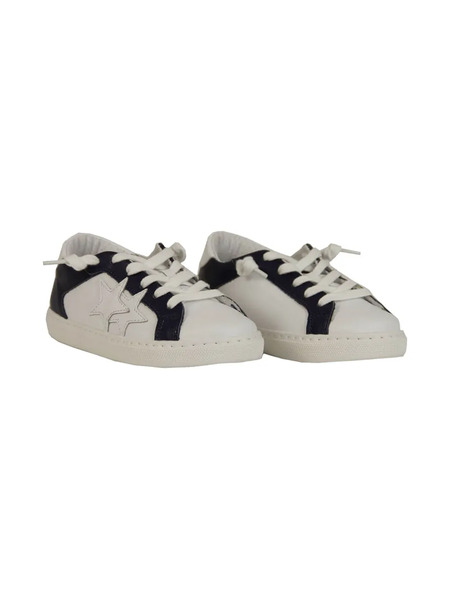  2 Star Kids Leather Sneakers - White 