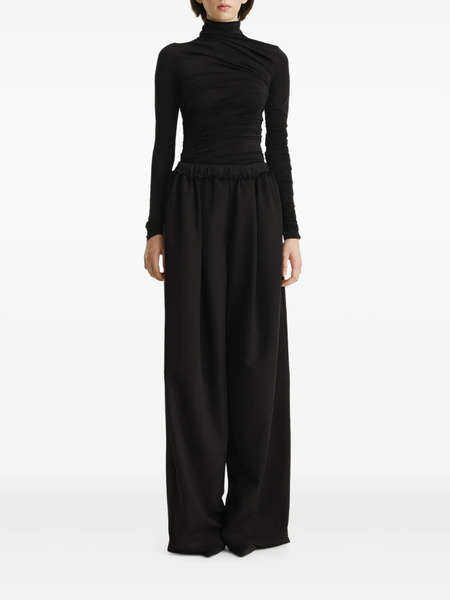  2310 Studio Draped High-neck Top - Black 