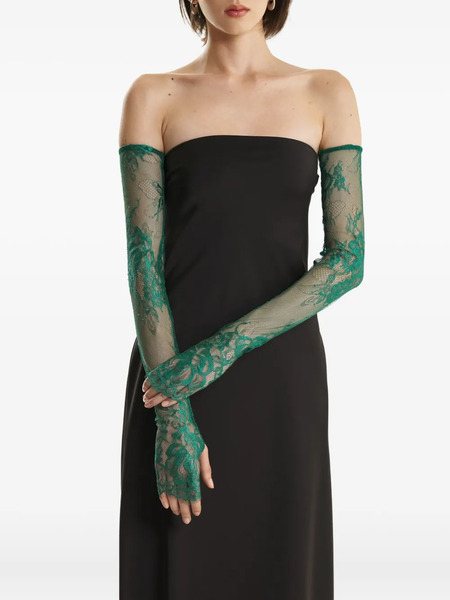  2310 Studio Floral-lace Gloves - Green 