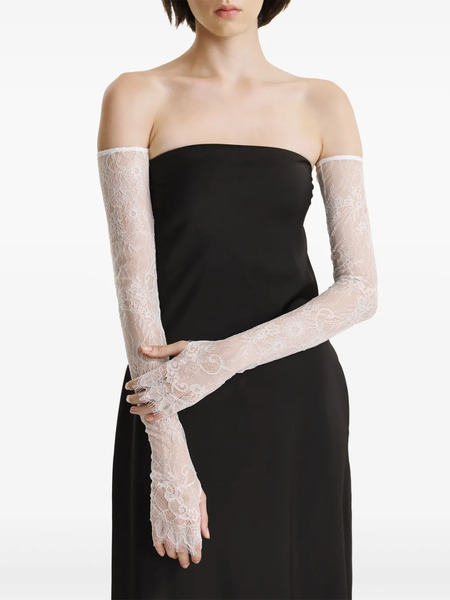  2310 Studio Floral-lace Gloves - White 