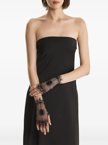  2310 Studio Lace-detailed Fringed Gloves - Black 