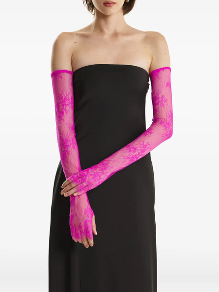  2310 Studio Lace-detailed Long Gloves - Pink 