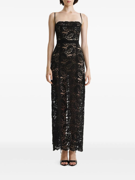  2310 Studio Lace-insert Sleeveless Maxi Dress - Black 