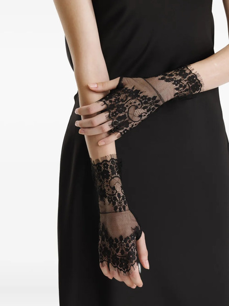 2310 Studio Lace-trimmed Fingerless Gloves - Black 